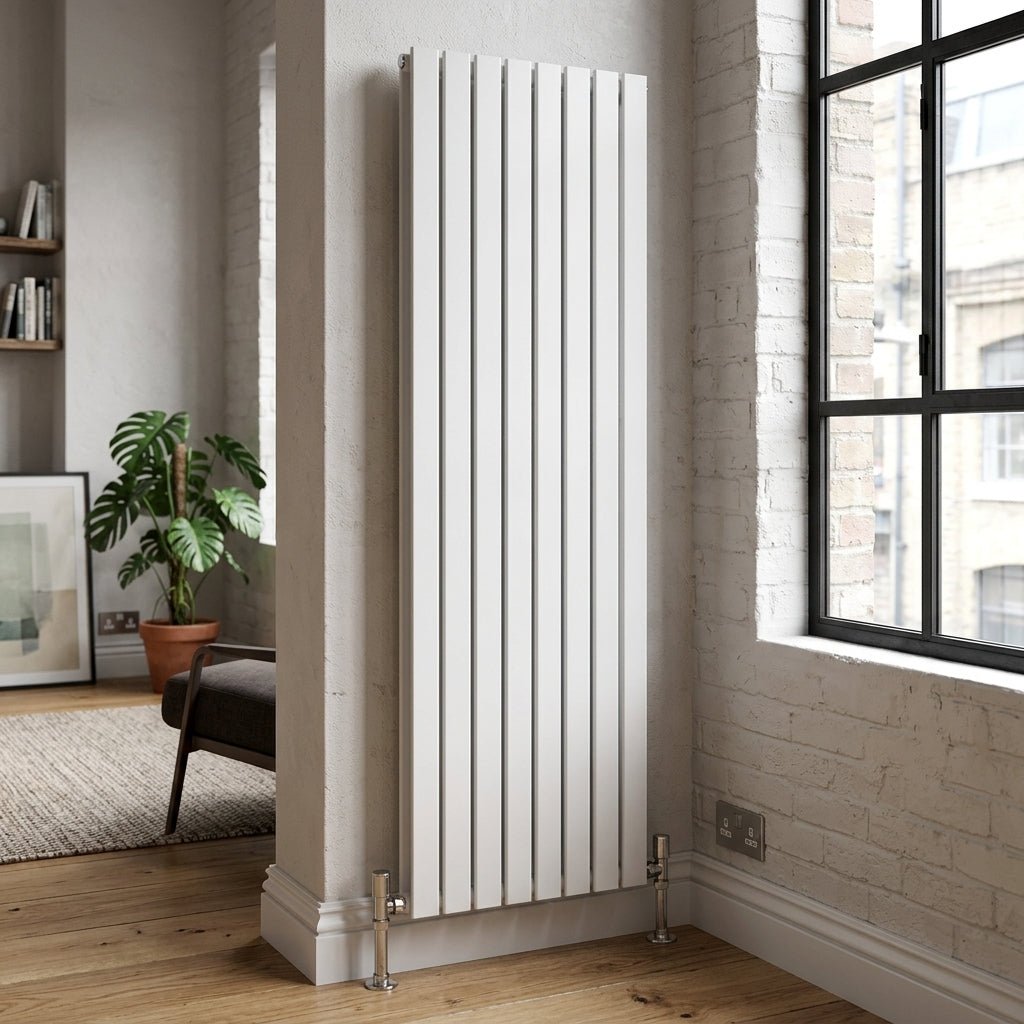 Ice Cold Spice Savannah Vertical Designer Radiator in White