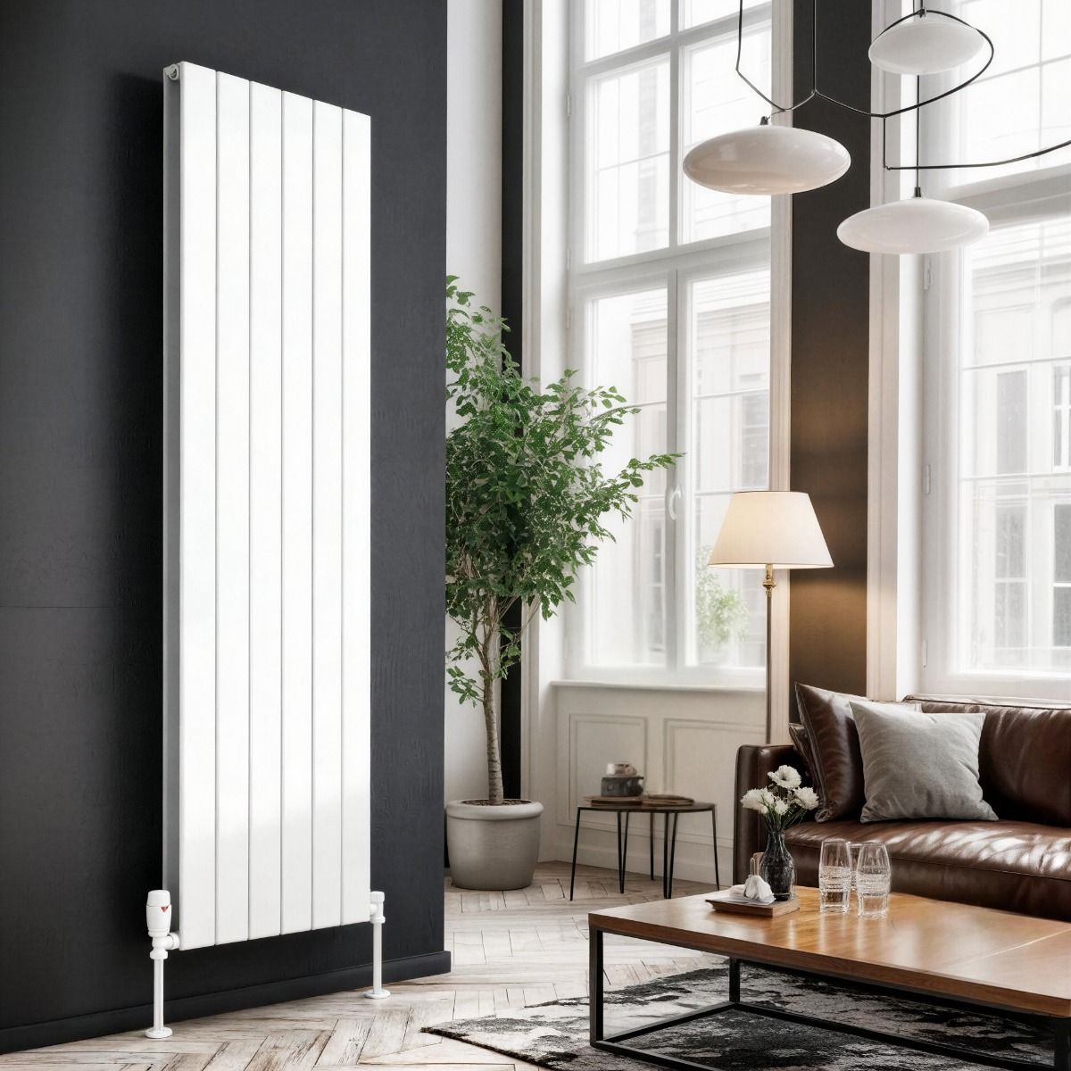 Ice Cold Spice Savannah Vertical Designer Radiator in White