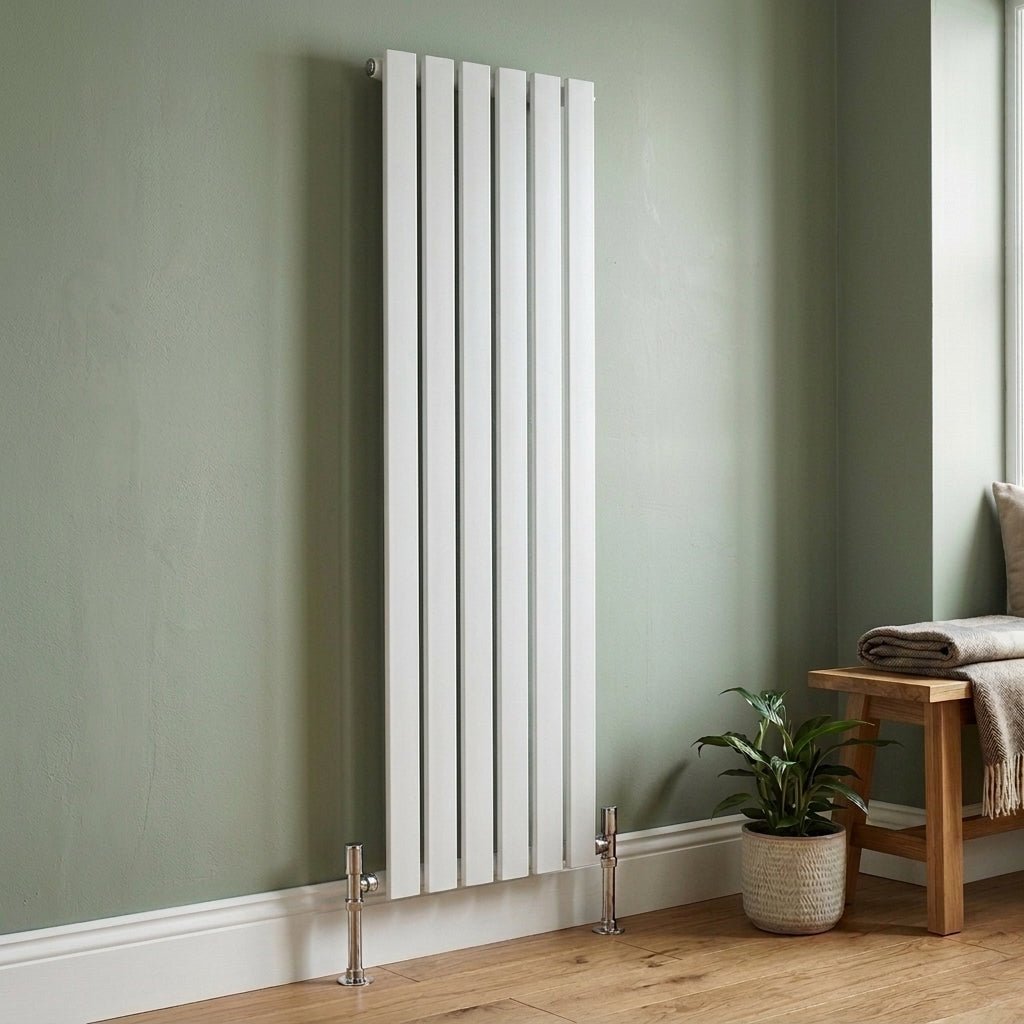 Ice Cold Spice Savannah Vertical Designer Radiator in White
