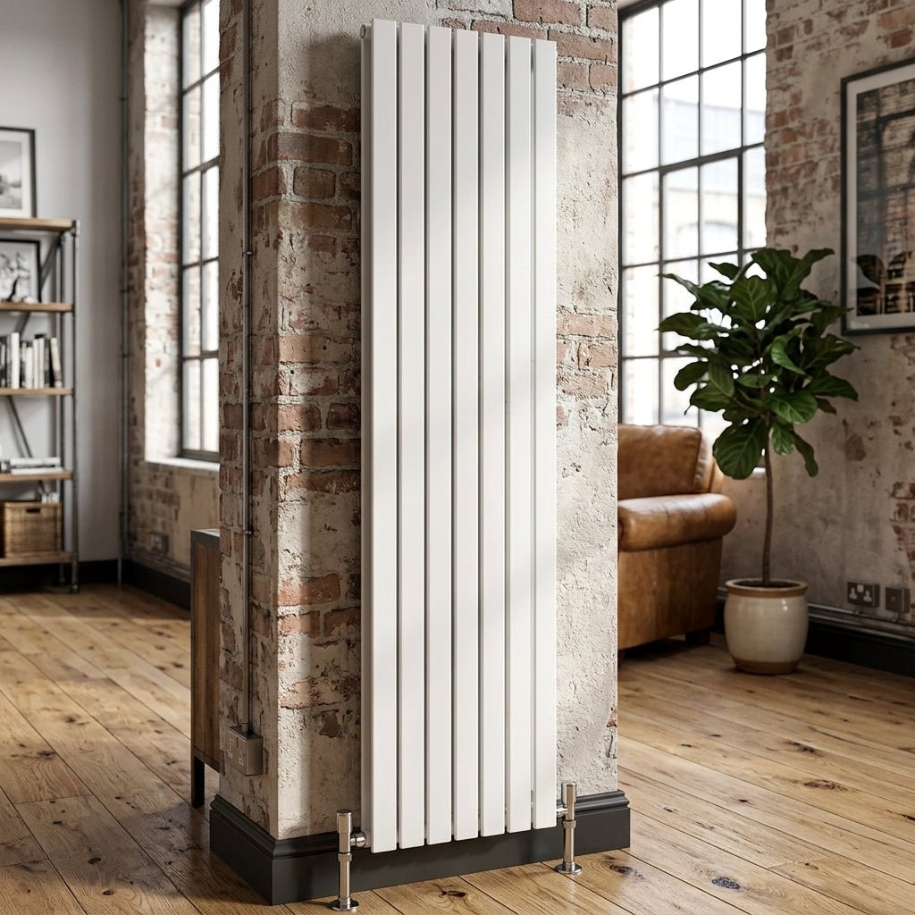 Ice Cold Spice Savannah Vertical Designer Radiator in White