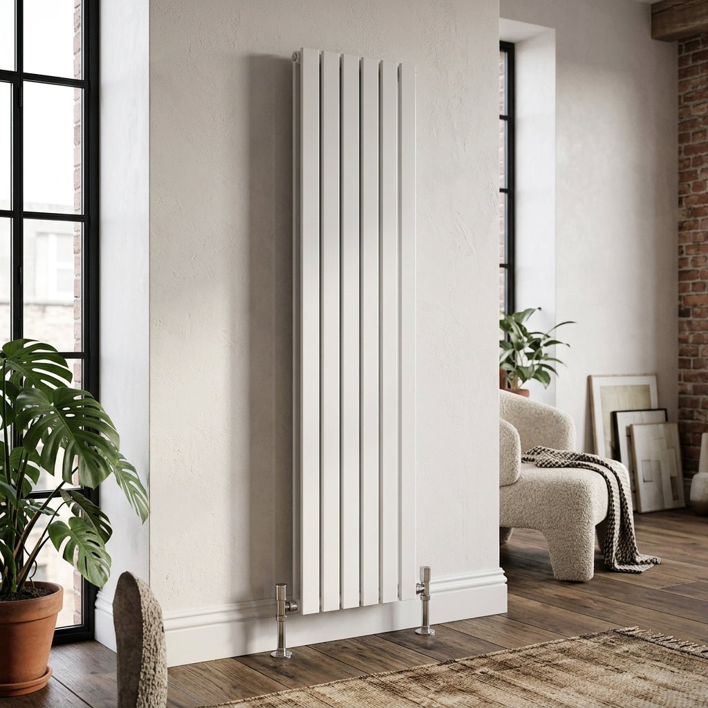 Ice Cold Spice Savannah Vertical Designer Radiator in White