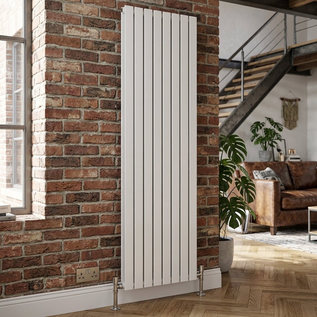 Ice Cold Spice Savannah Vertical Designer Radiator in White