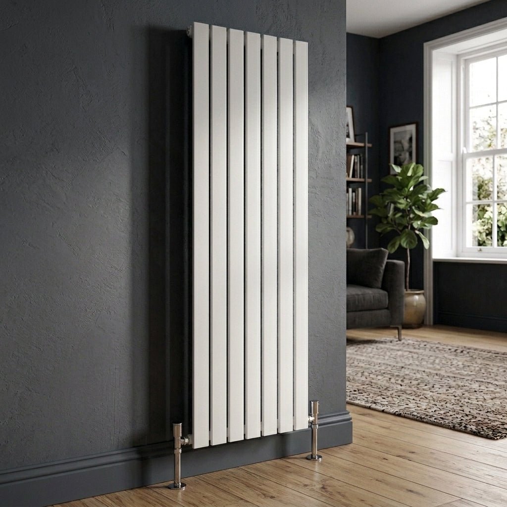 Ice Cold Spice Savannah Vertical Designer Radiator in White