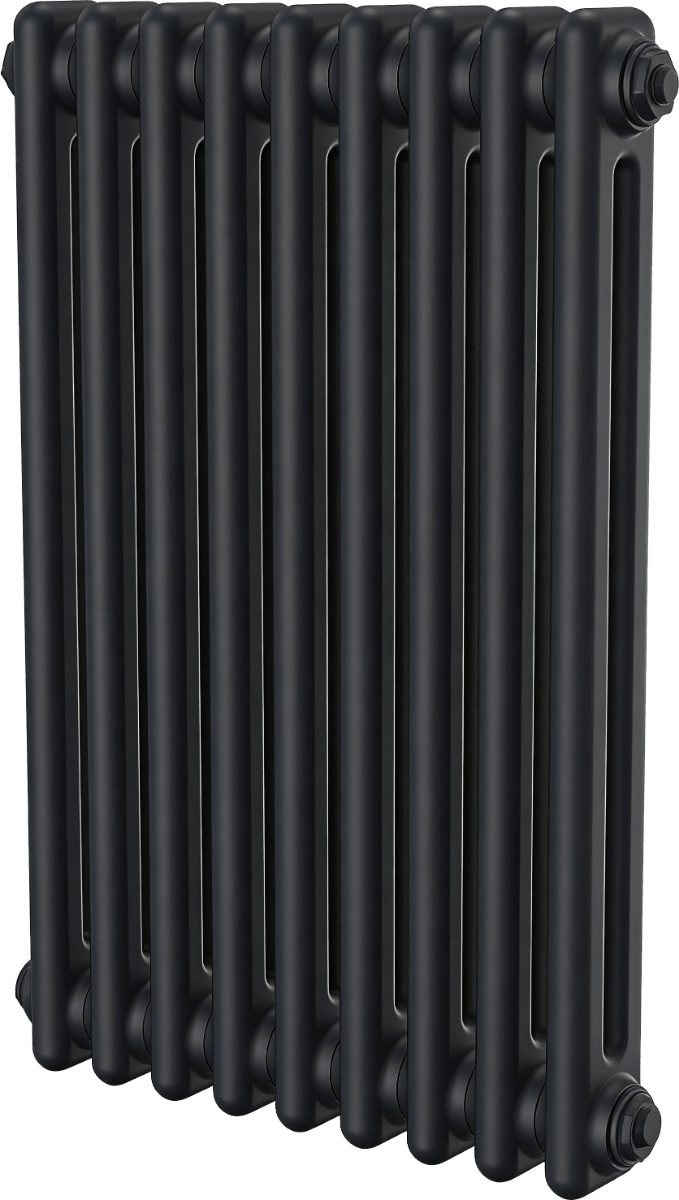 Ice Cold Spice Vermont Horizontal 2 Column Radiator in Black in Black