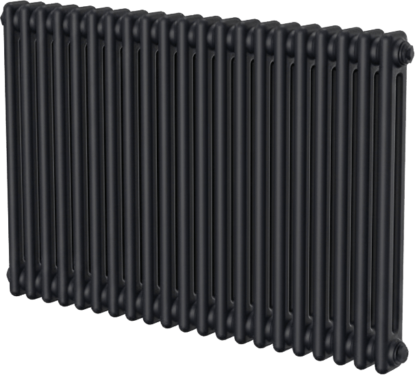 Ice Cold Spice Vermont Horizontal 2 Column Radiator in Black in Black