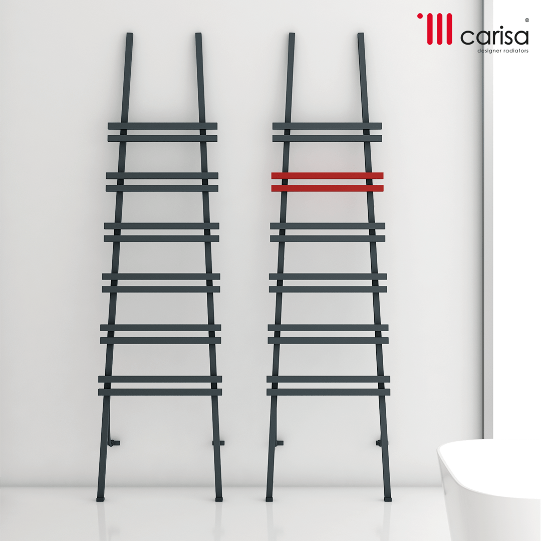 Carisa Jacobs Aluminium Designer Bathroom Ladder Towel Radiator 2000H x 535W | 5 colours, 1 size