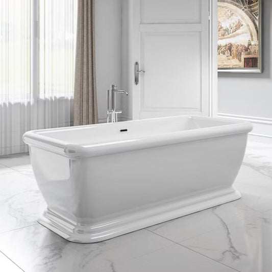 Charlotte Edwards Henley Rectangular Freestanding Bathtub - baths - Ice Cold Spice | Gloss White L1730 x W790 x H600