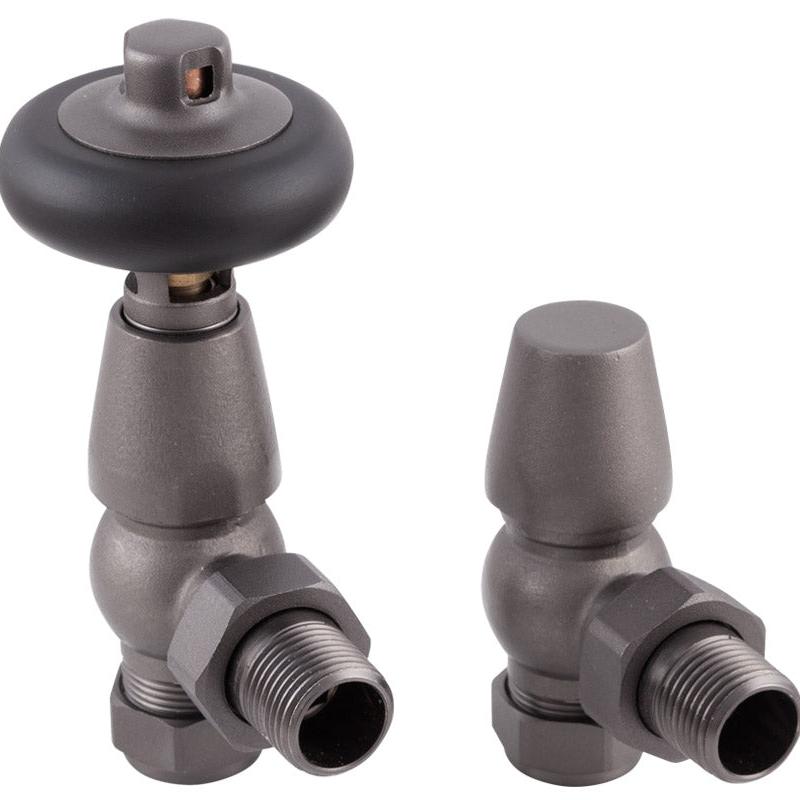 Carron Kingsgrove 15mm Inlet Thermostatic Radiator Valve - valves - Ice Cold Spice | Pewter 15mm