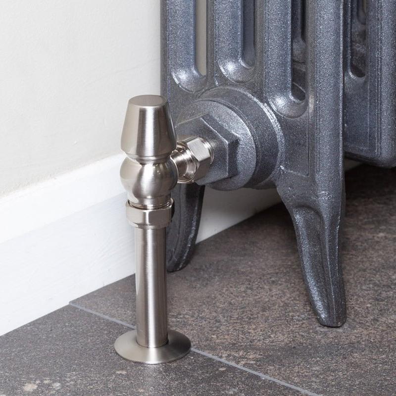 Carron Kingsgrove 15mm Inlet Thermostatic Radiator Valve - valves - Ice Cold Spice | Satin Nickel 15mm