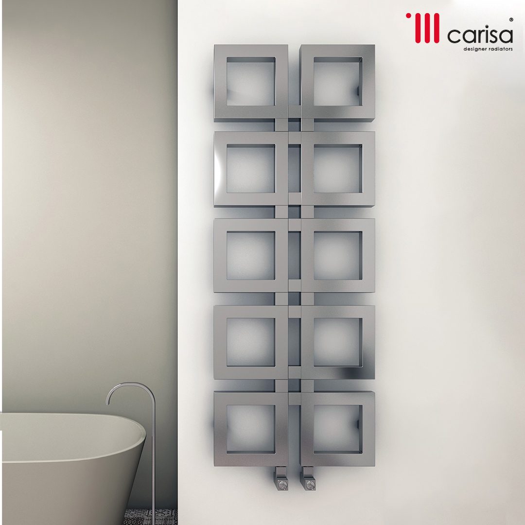 Carisa Knight Bespoke Stainless Steel Designer Heated Towel Rail