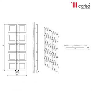 Carisa Knight Bespoke Stainless Steel Designer Heated Towel Rail | CUSTOM MADE