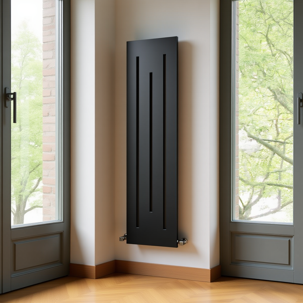 Reina Line Slender Panel Vertical Cut Out Radiator 1800H × 490W | 2 colours, 1 size