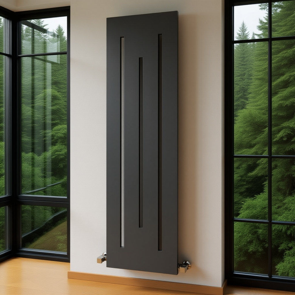 Reina Line Slender Panel Vertical Cut Out Radiator 1800H × 490W | 2 colours, 1 size