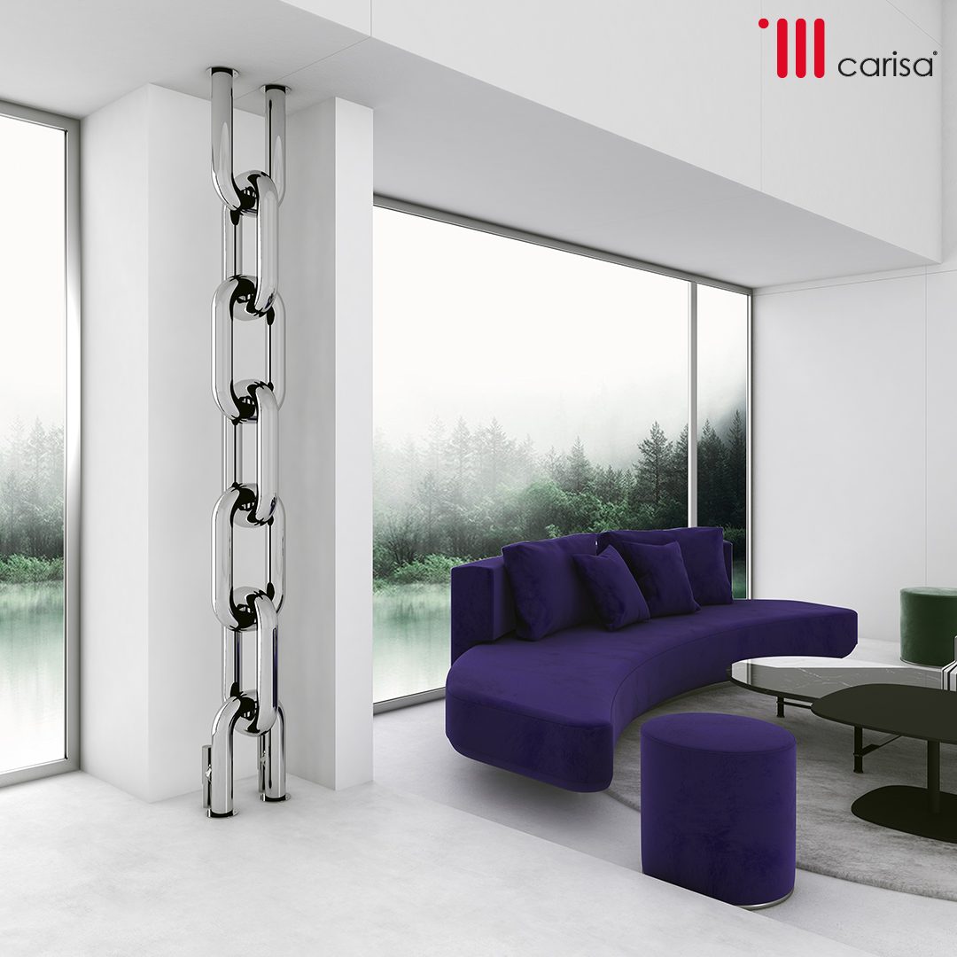 Carisa Link Floor Stainless Steel Bespoke Designer Radiator