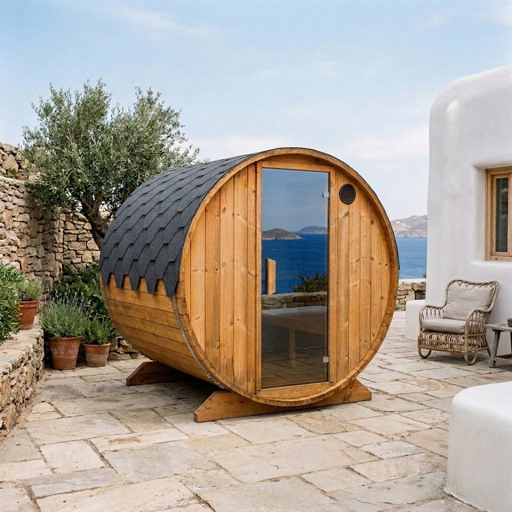Ice Cold Spice Margot Barrel Outdoor Sauna (3 Person)