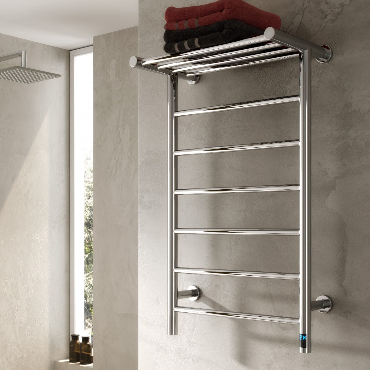 Reina Maira Designer Dry Electric Heated Towel Rail | 2 colours, 2 sizes