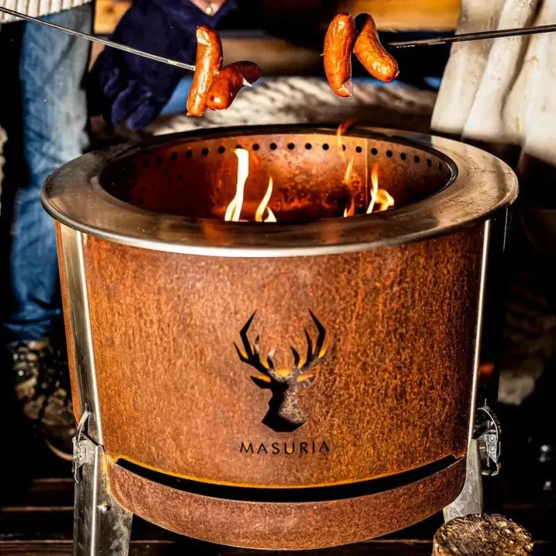 Masuria Living Alpha 600 Smokeless Fire Pit - Fire Pit - Ice Cold Spice | Silver