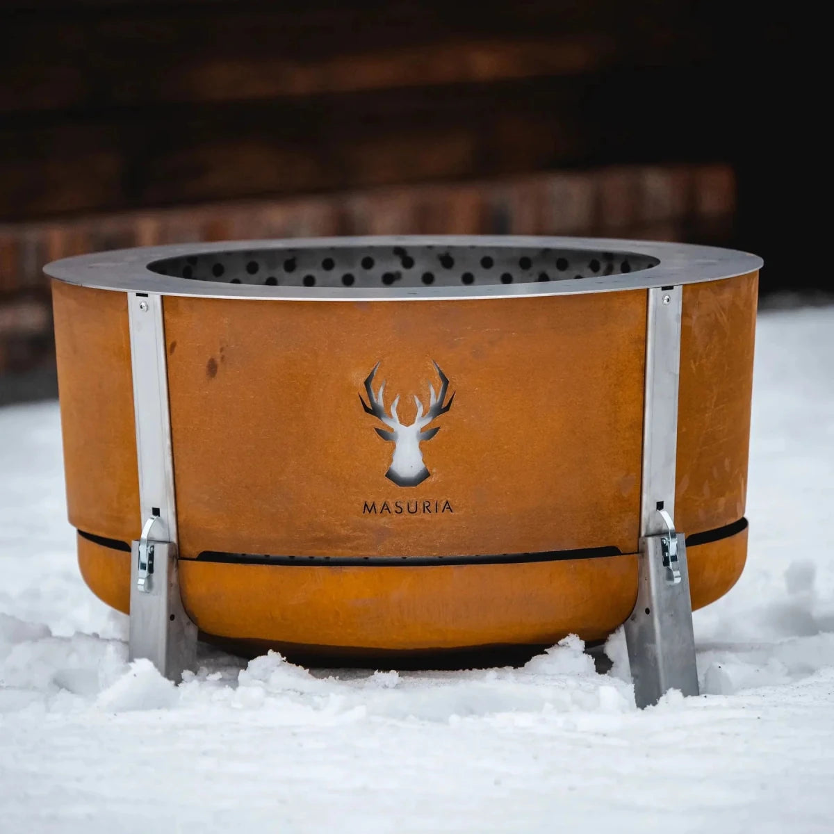 Masuria Living Alpha 800 Smokeless Fire Pit - Fire Pit - Ice Cold Spice | Corten Steel