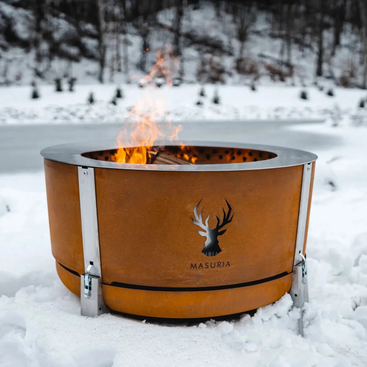 Masuria Living Alpha 800 Smokeless Fire Pit - Fire Pit - Ice Cold Spice | Black