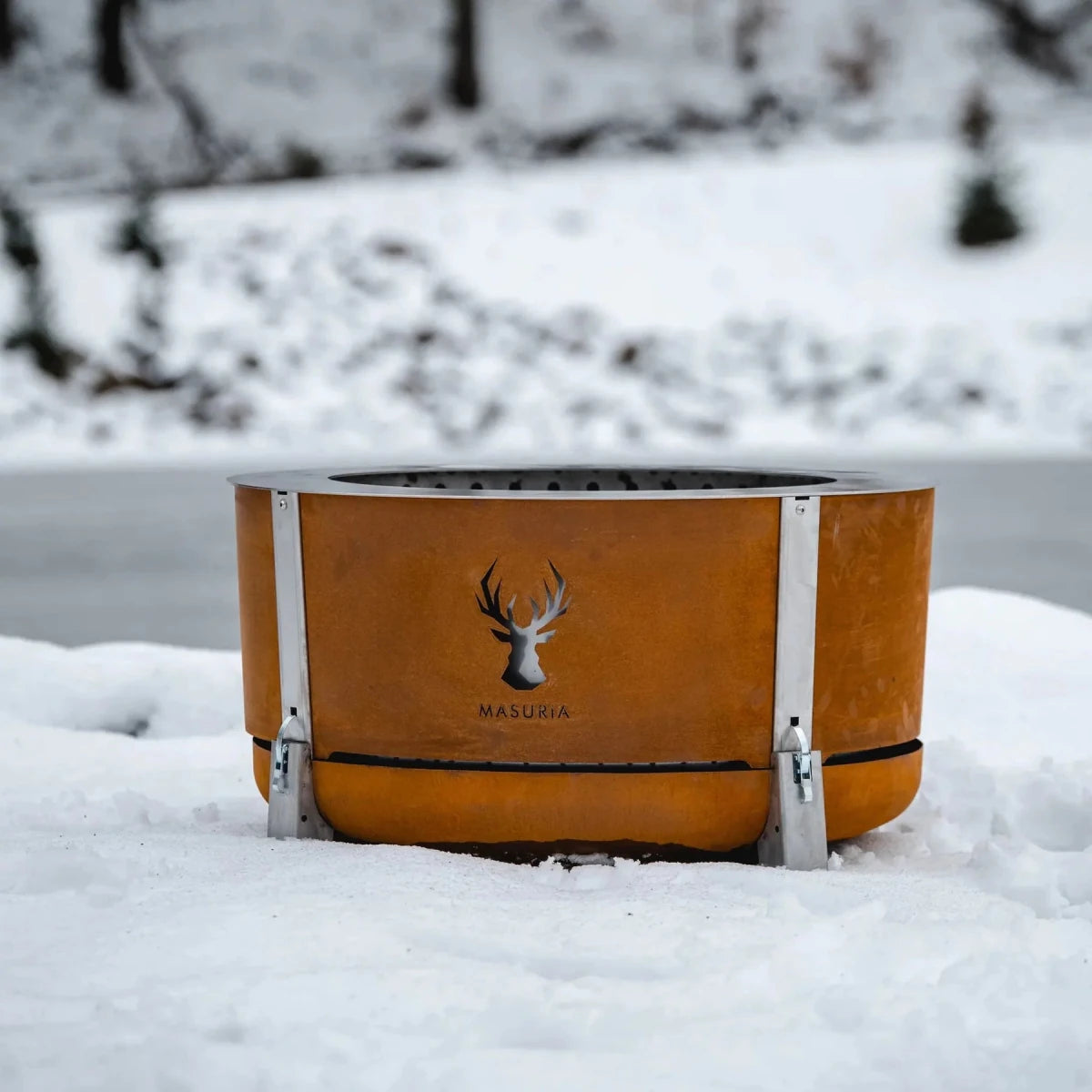 Masuria Living Alpha 800 Smokeless Fire Pit - Fire Pit - Ice Cold Spice | Corten Steel