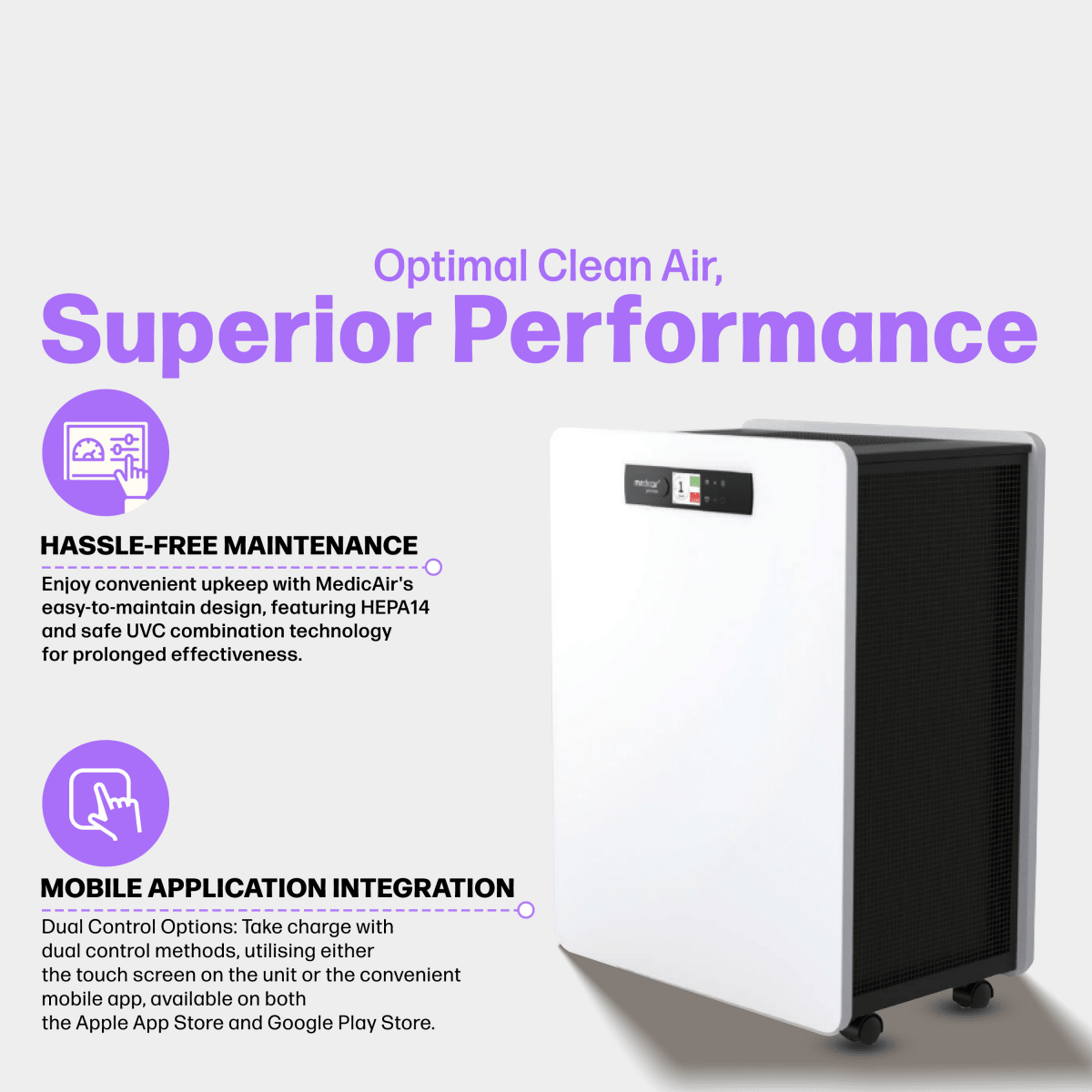 MedicAir Pro Max Air Purifier in White