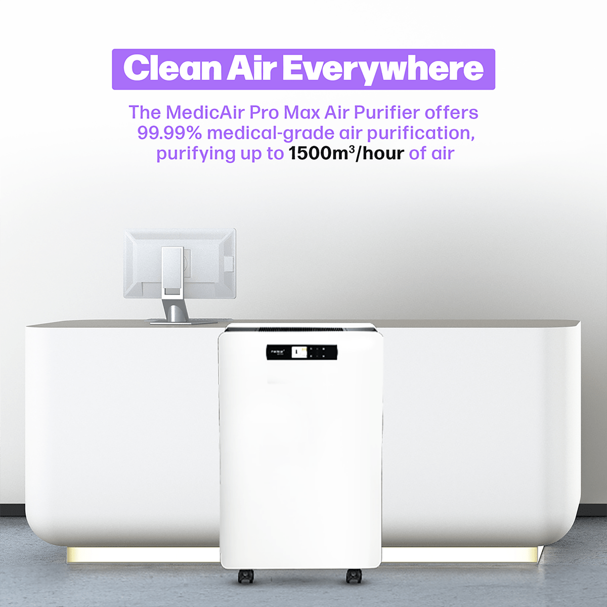MedicAir Pro Max Air Purifier in White