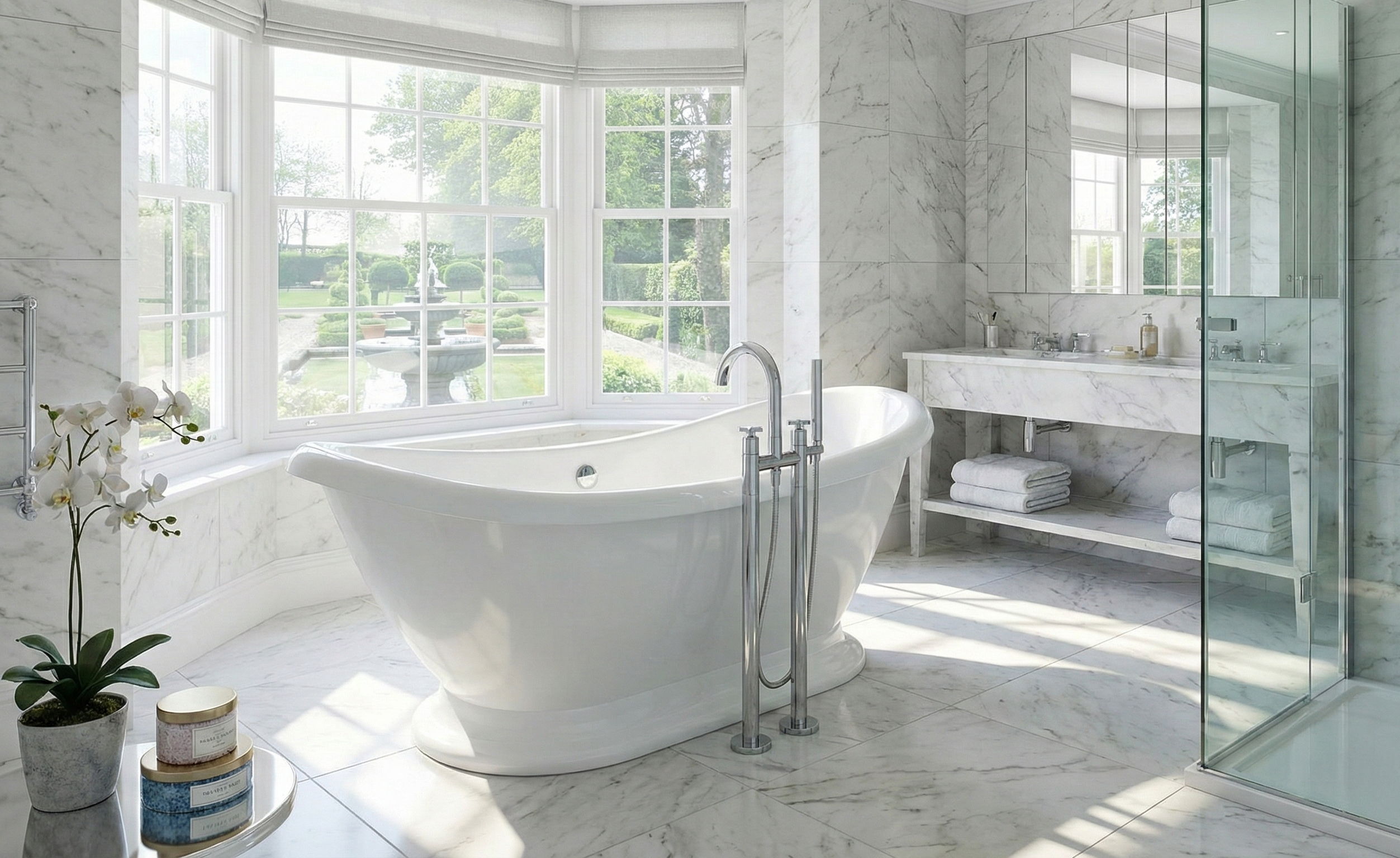 Royce Morgan Melrose Freestanding Bath Tub Classic Slipper Style With Plinth