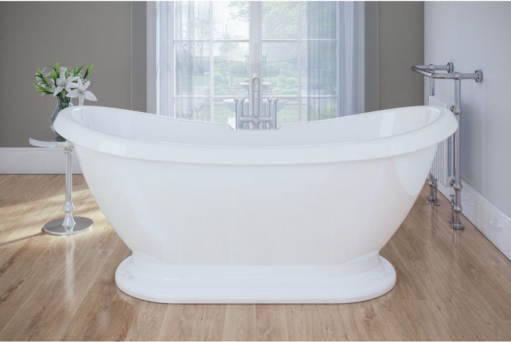 Royce Morgan Melrose Freestanding Bath Tub Classic Slipper Style With Plinth