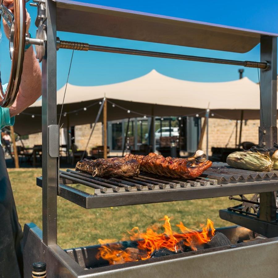 Metartal Asador Nino Grill in Chrome