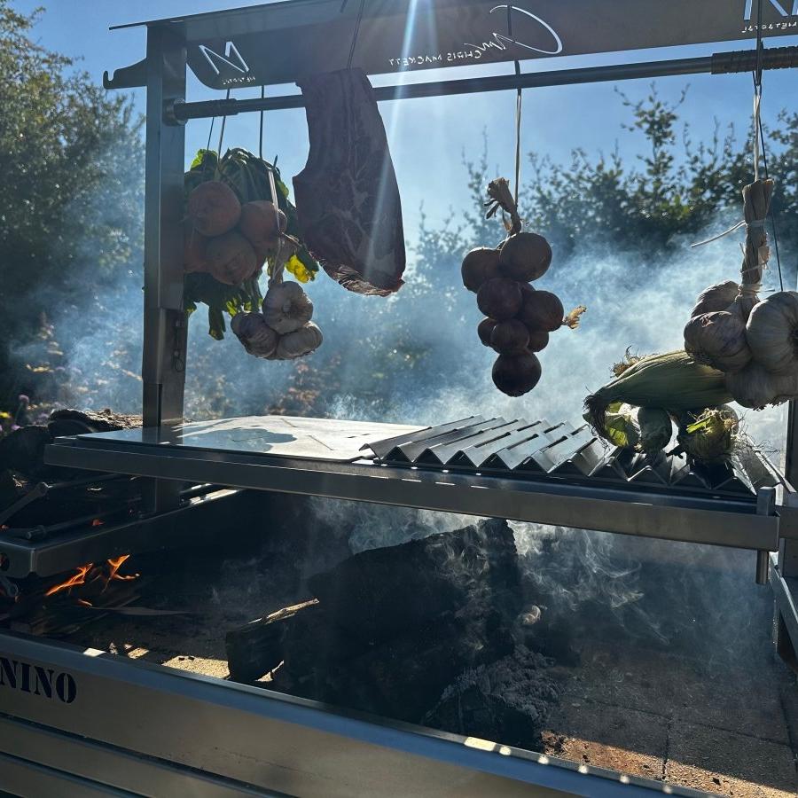Metartal Asador Nino Grill in Chrome