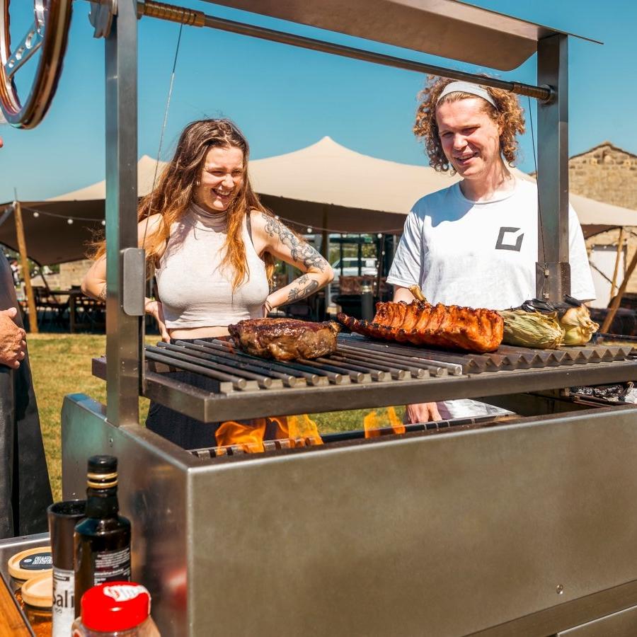 Metartal Asador Nino Grill in Chrome