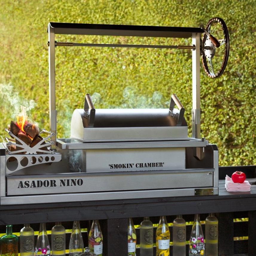 Metartal Asador Nino Grill in Chrome
