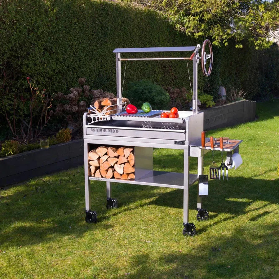 Metartal Asador Nino Grill in Chrome