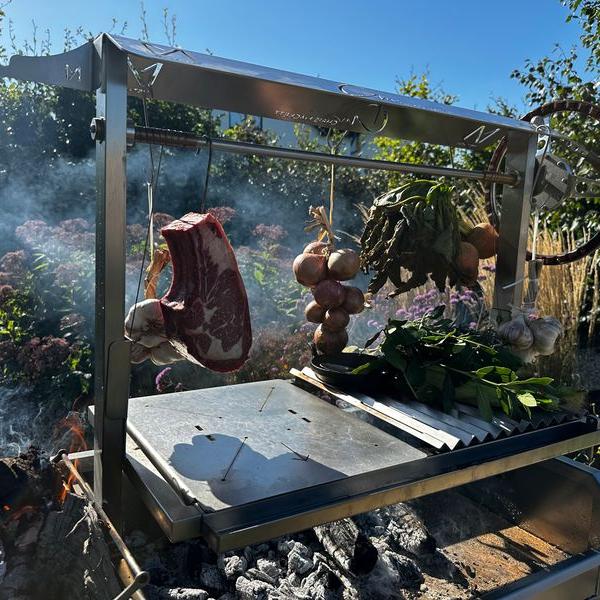 Metartal Asador Nino Grill in Chrome