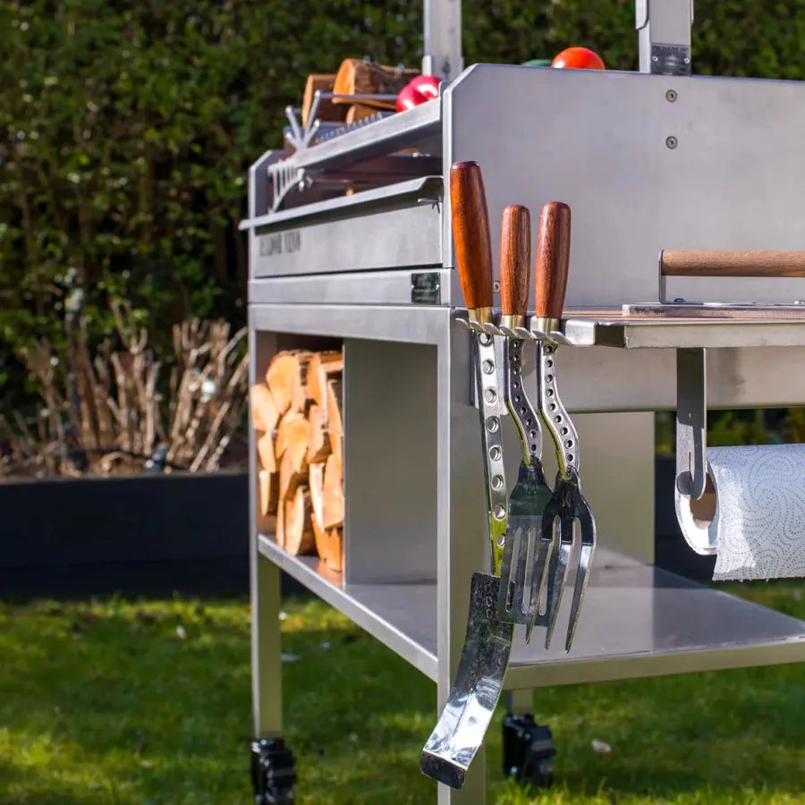 Metartal Asador Nino Prep Station in Chrome