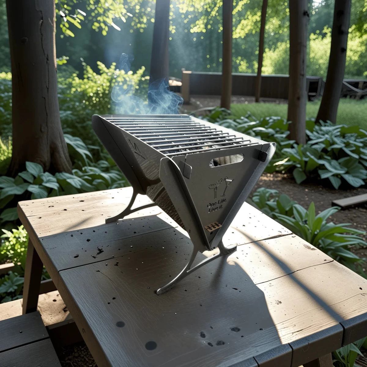 Metartal Handcrafted Jolly Little Mini Grill in Chrome