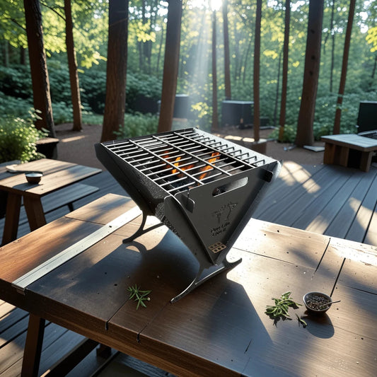Metartal Handcrafted Jolly Little Mini Grill in Chrome