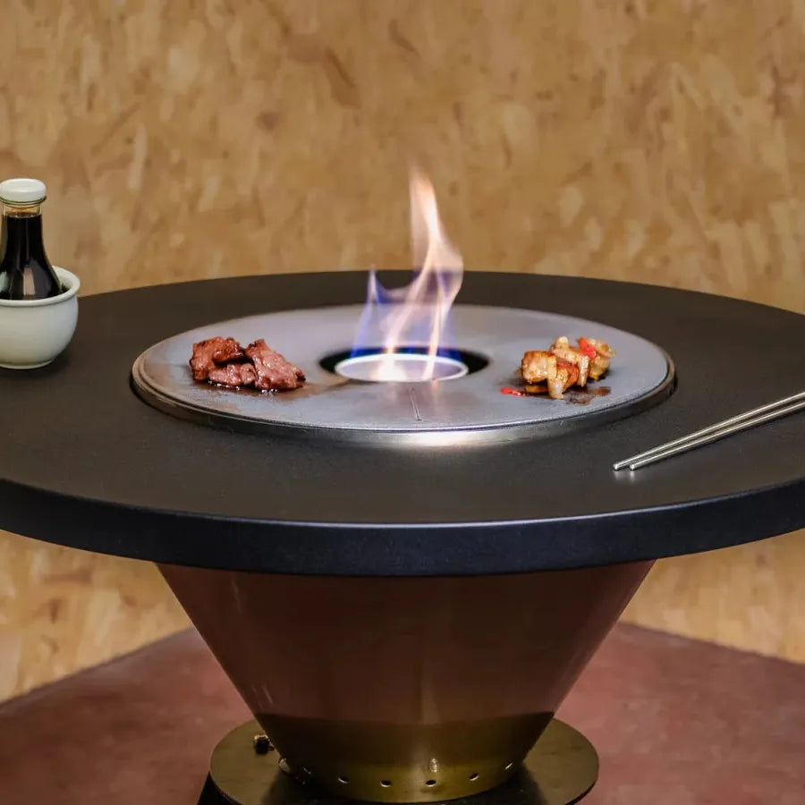 Metartal O Grill Fire Table in Short Leg