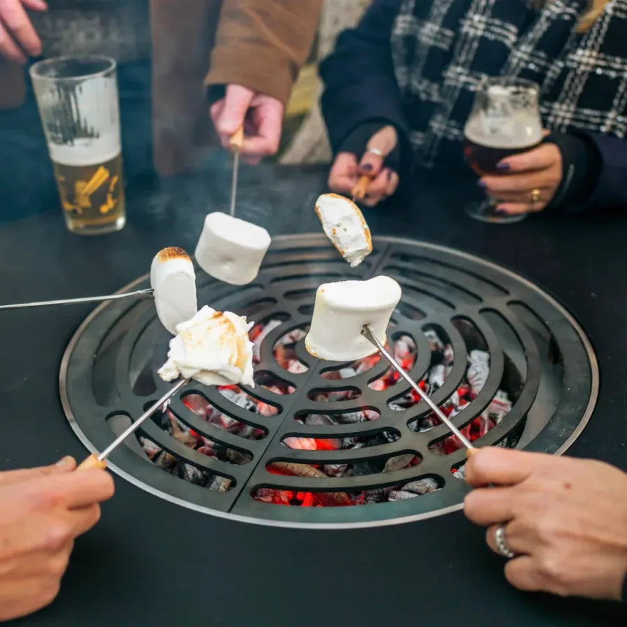 Metartal O Grill Fire Table in Short Leg