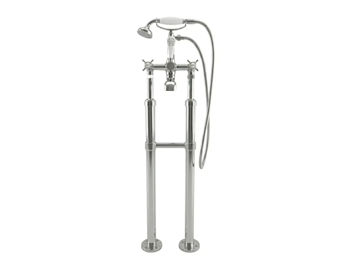 Milton Freestanding Bath Mixer Taps in Copper