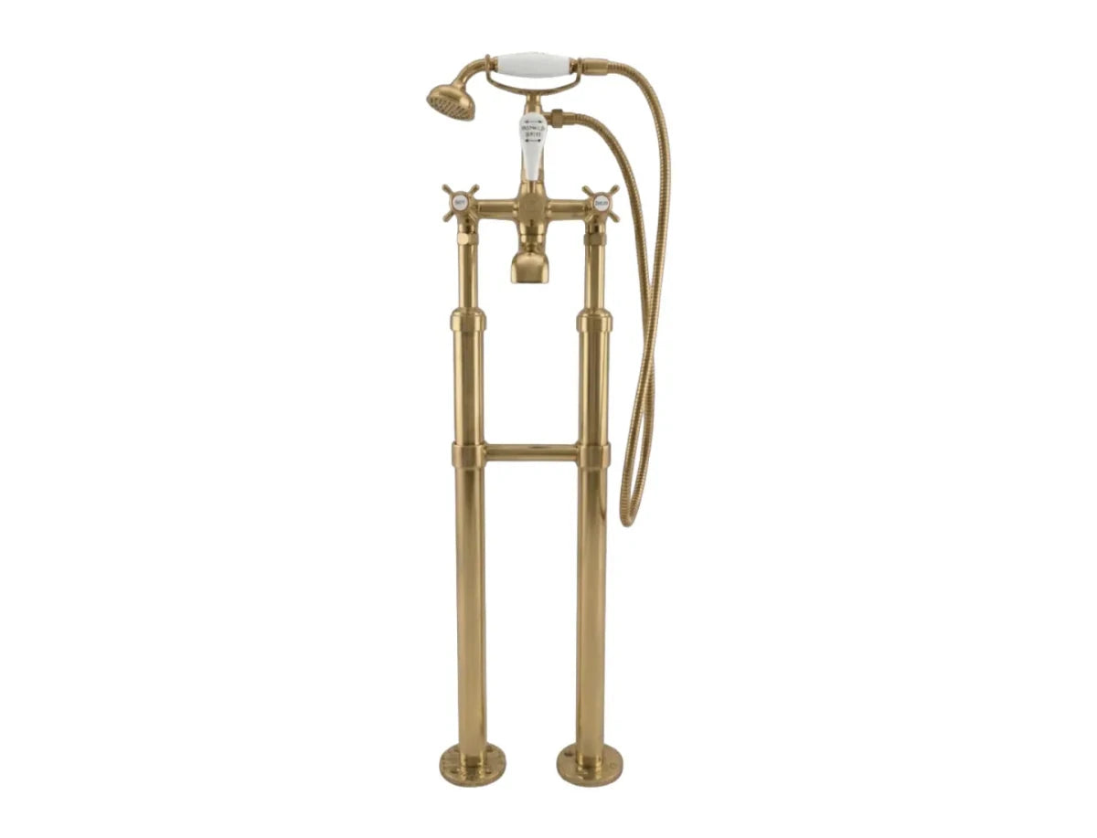 Milton Freestanding Bath Mixer Taps in Copper