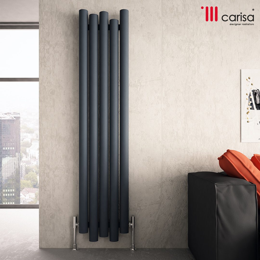 Carisa Motion Asymmetric Contemporary Tall Radiator