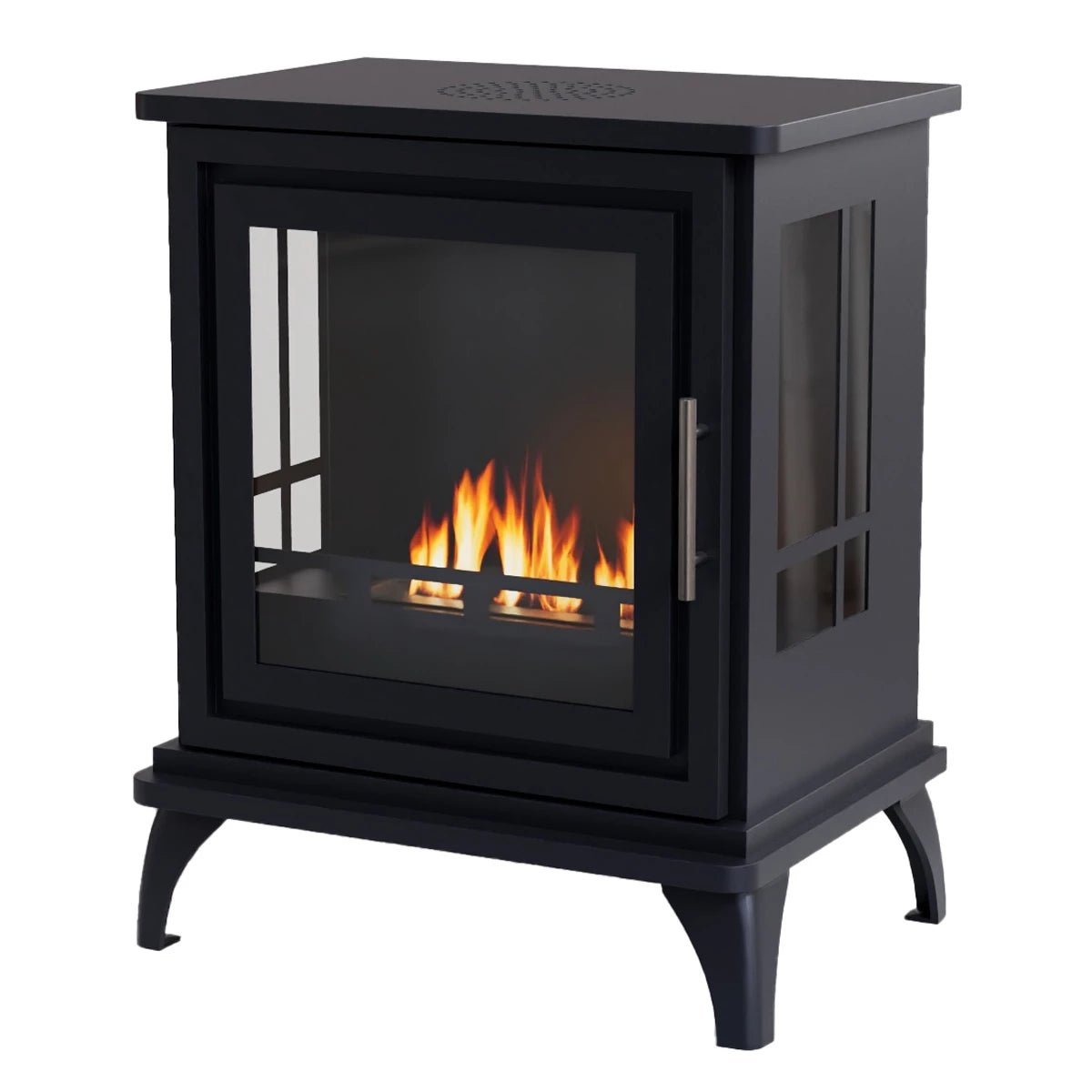Scandiflames Nashville Bioethanol Freestanding Fireplace - indoor fireplace - Ice Cold Spice | Black