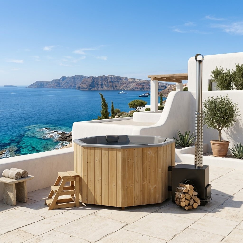 Octopus Octagonal Wood Fired Hot Tub 2m x 2m (7 Person) in