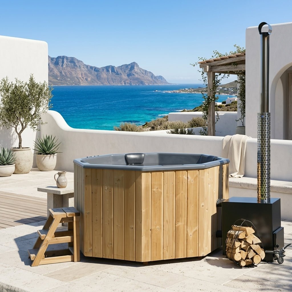 Octopus Octagonal Wood Fired Hot Tub 2m x 2m (7 Person) in