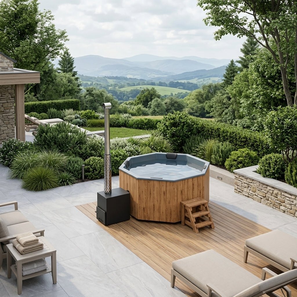 Octopus Octagonal Wood Fired Hot Tub 2m x 2m (7 Person) in