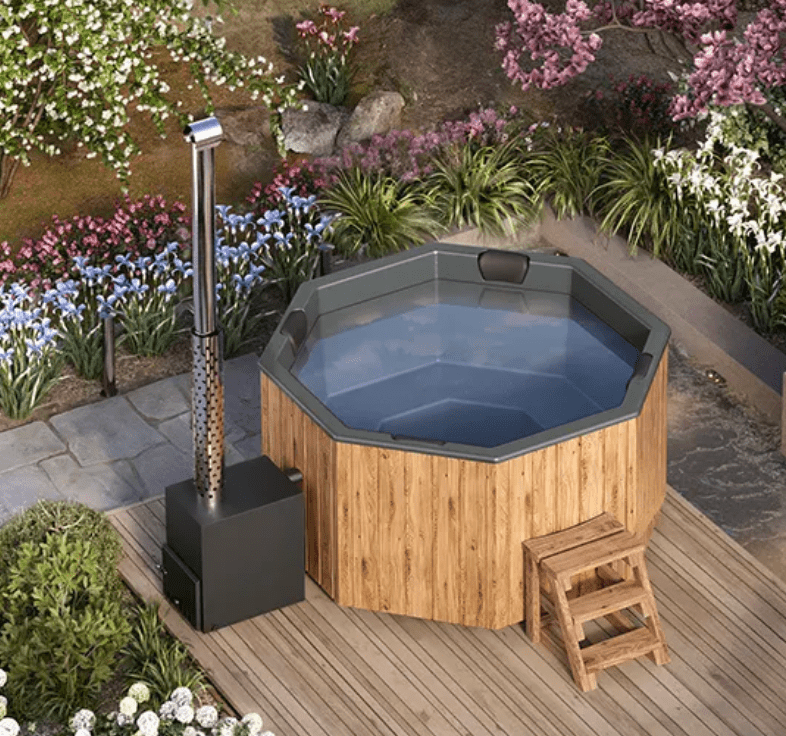 Octopus Octagonal Wood Fired Hot Tub 2m x 2m (7 Person) in
