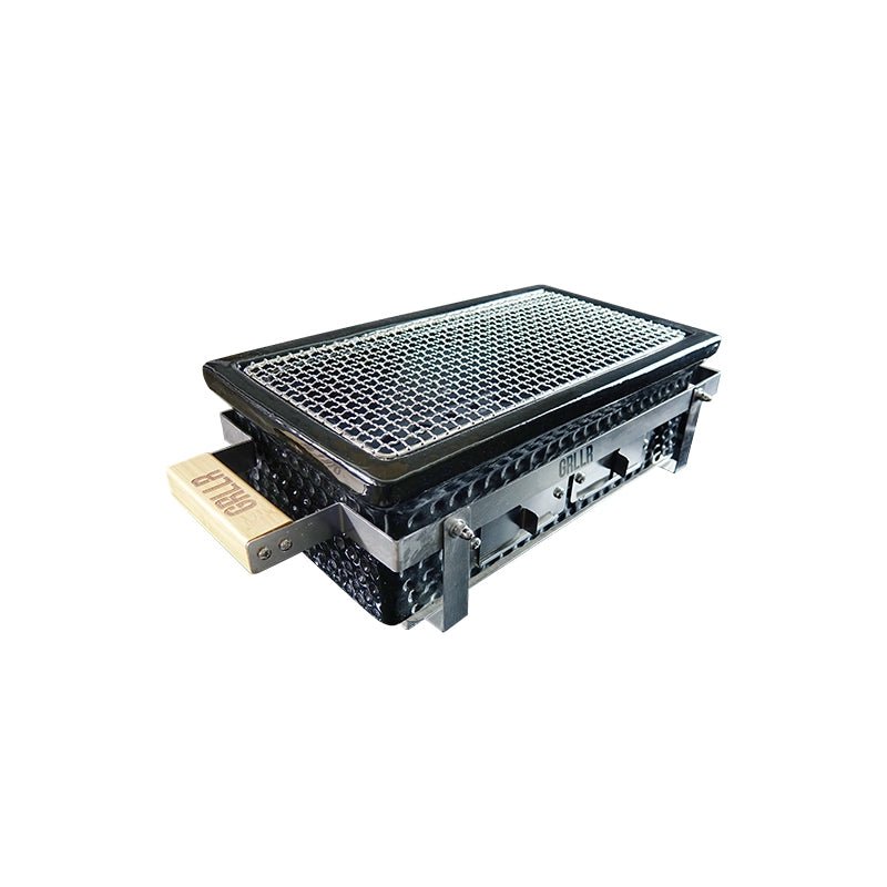 GRLLR Osaka Shichirin Rectangular Table Barbecue - outdoor grill - Ice Cold Spice | Black