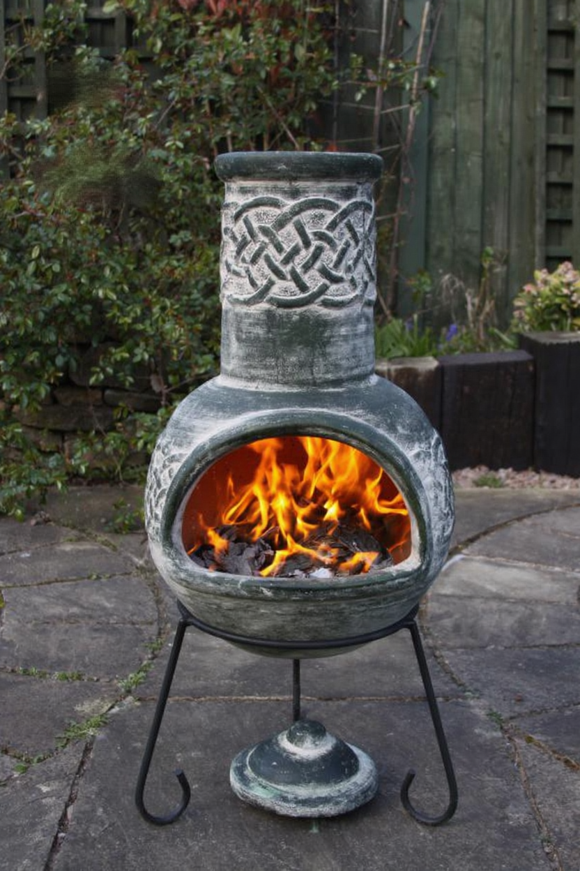 Gardeco Edyth Green Mexican Chimenea