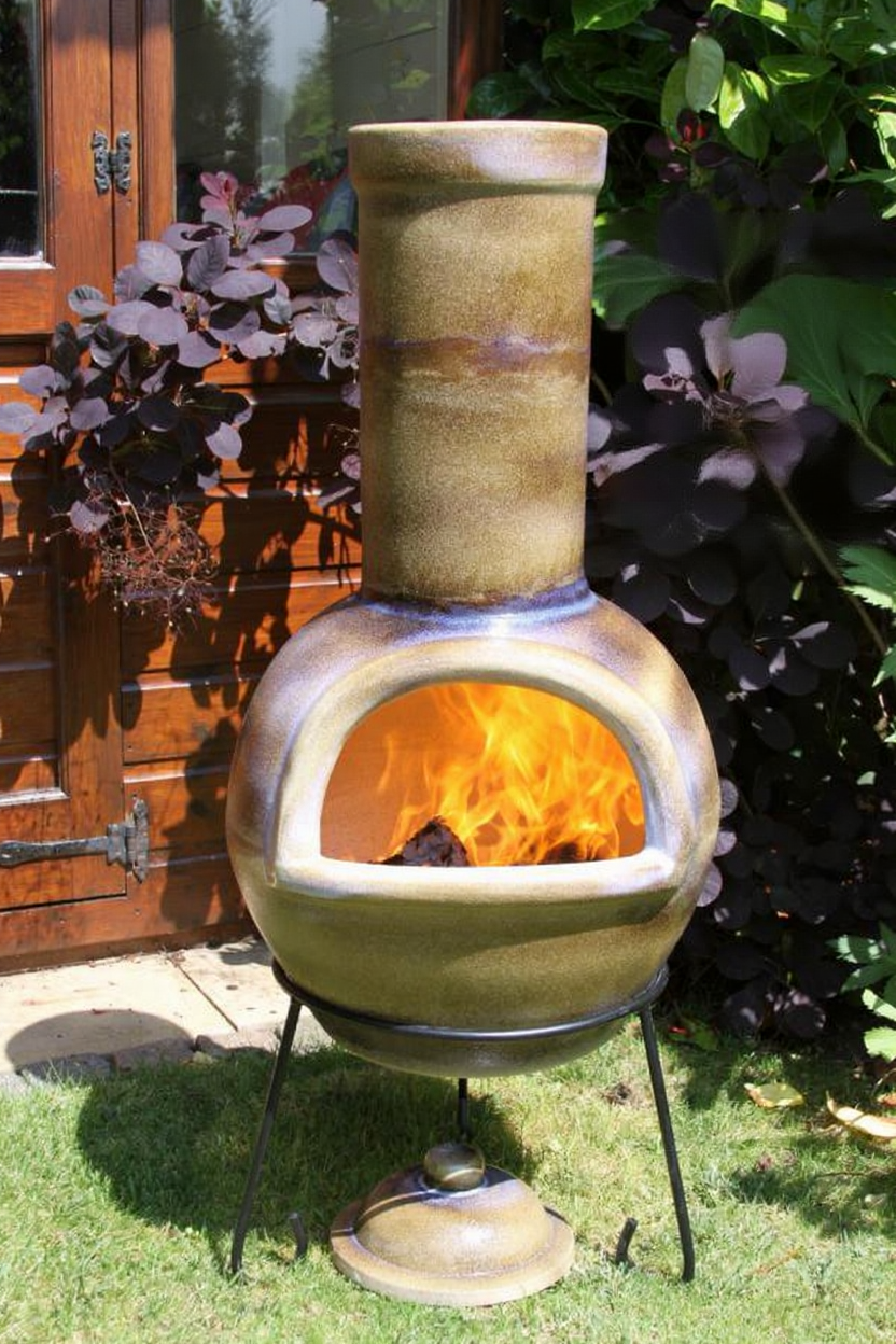 Gardeco Sempra Earthly Brown Large Mexican Chimenea